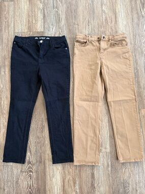 Cat & Jack Black and Tan Slim Jeans Set